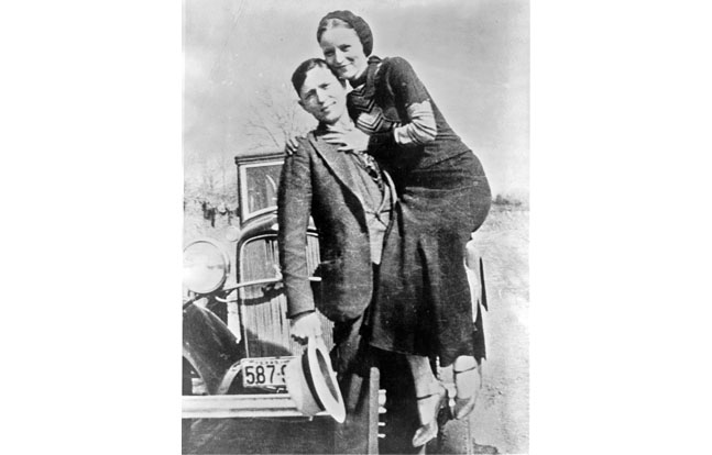 Bonnie Parker and Clyde Barrow, pictured here sometime between 1932 and 1934.