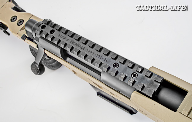 By mating a railed, free-floating handguard with a rail on top of the action, you can mount any combination of sighting systems on the AM40A6. There is plenty of room for installing night vision in front of a scope.
