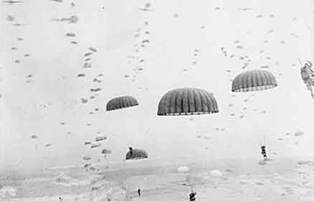 D-Day paratrooper aerial