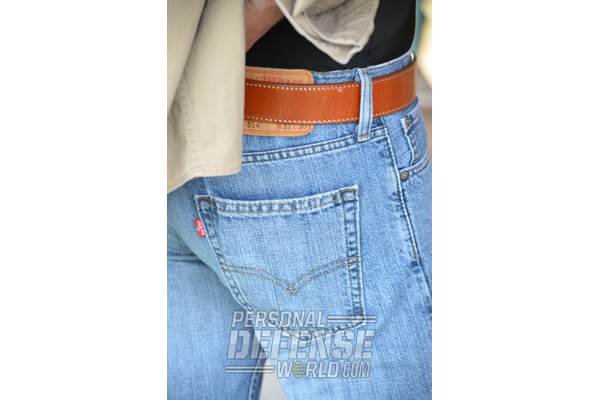 The Double Tap is small enough that it almost completely disappears in the back pocket of jeans, yet it’s easy to retrieve, even without using a pocket holster (though a pocket holster is always recommended).