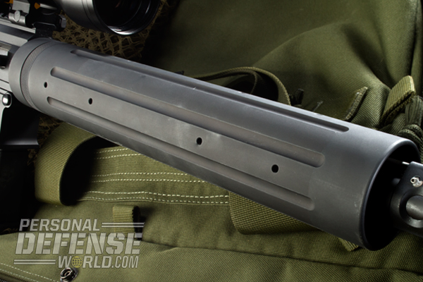 The handguard allows for a free-floating barrel, essential for accurate AR-15s.