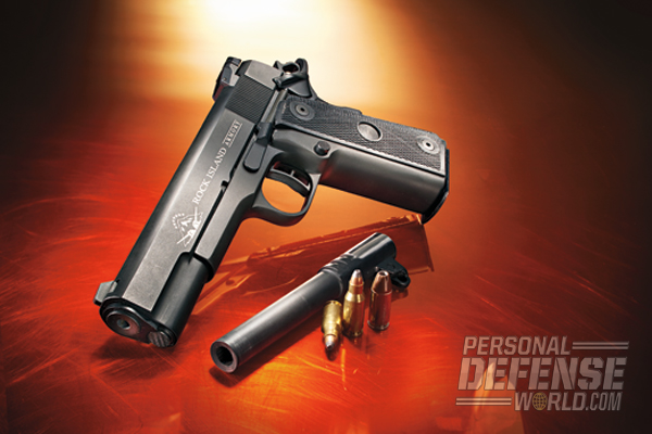 Rock Island’s barrel-interchangeable .22 TCM/Micro Mag 9mm 1911 harnesses the unique power of the .22 TCM round, while also providing users with 17+1-capacity, easy-to-drop-in 9mm firepower.