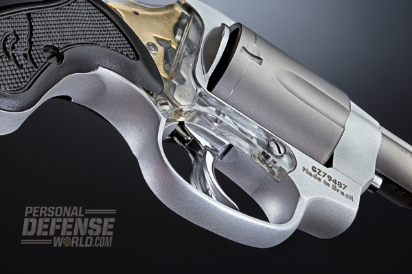 The View’s Lexan sideplate is strong enough to serve as an integral part of the revolver’s frame.
