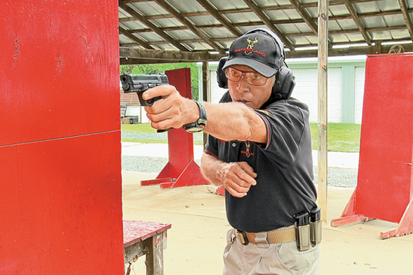 Bill Rogers provides students with an intense five days of non-stop handgun training, which culminates in the taking of the “Test.”