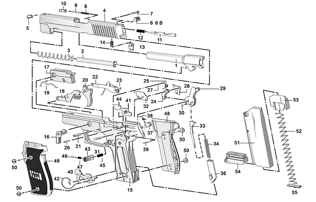 Handgun Trigger HBG 2015 Sig P226 diagram