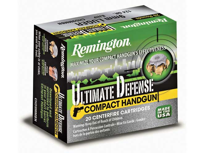 self-defense ammo, self-defense ammunition, ammo, ammunition, remington ultimate defense compact