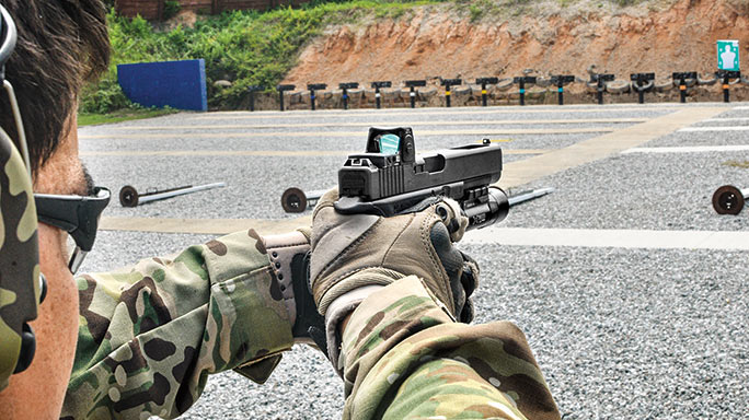 Glock G34 Gen4 MOS Pistol range
