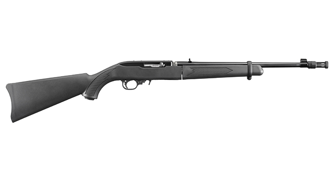 Ruger 10/22 Takedown rifle facing right