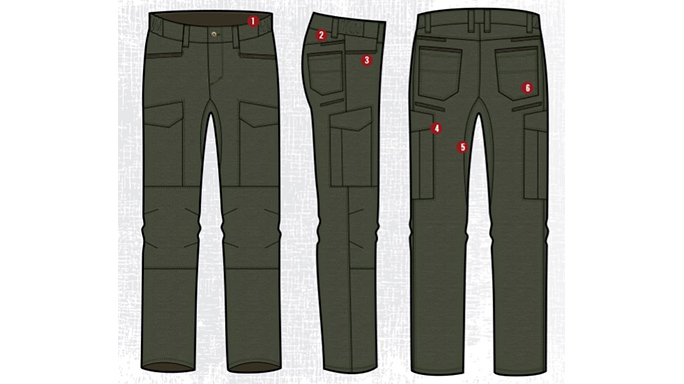Vertx Fusion Stretch Tactical Pants features
