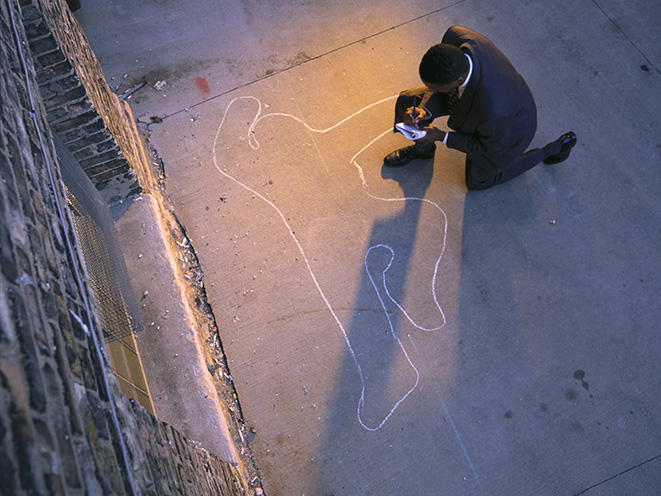 deadly force chalk outline