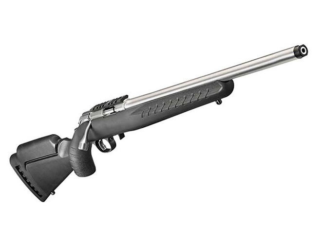 Ruger American Rimfire Stainless rifle angle