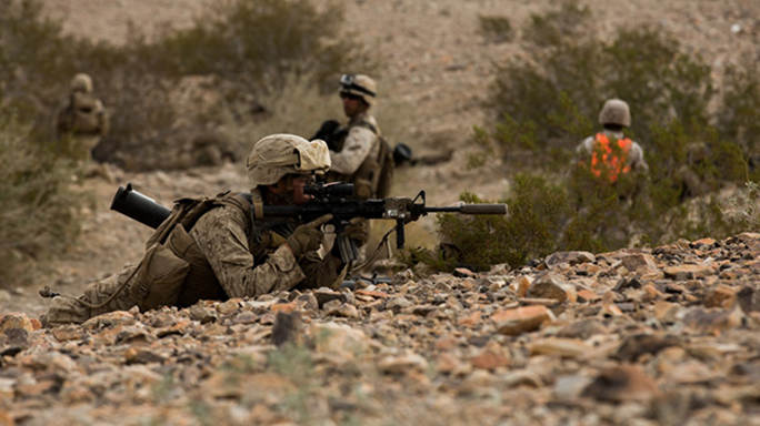 marines uber squad m27 rifle suppressor