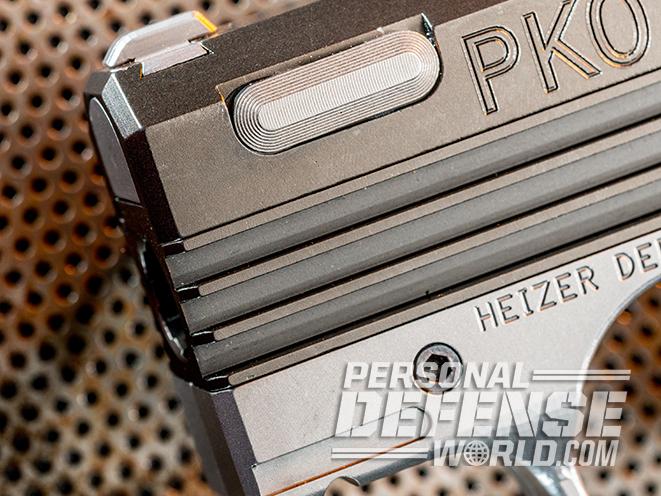 Heizer Defense PKO-45 pistol front sight