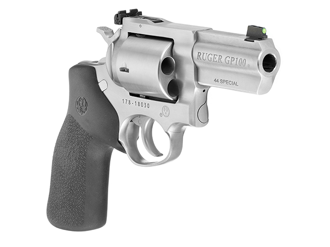 Ruger GP100 .44 Special revolver right angle