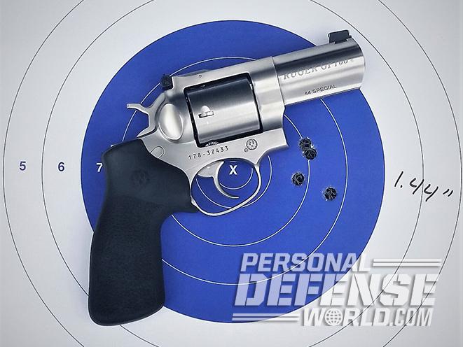 Ruger GP100 .44 Special revolver target