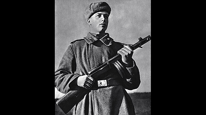 Soviet PPSh-41 submachine gun historical photo