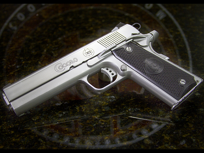 Coonan MOT 10 10mm satin stainless pistol rendezvous