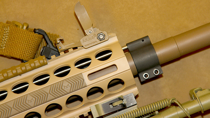 DRD Tactical Kivaari 300 Norma Magnum rifle handguard and front sight