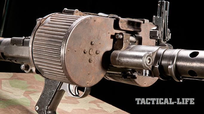 German MG34 Machine Gun drum magazine