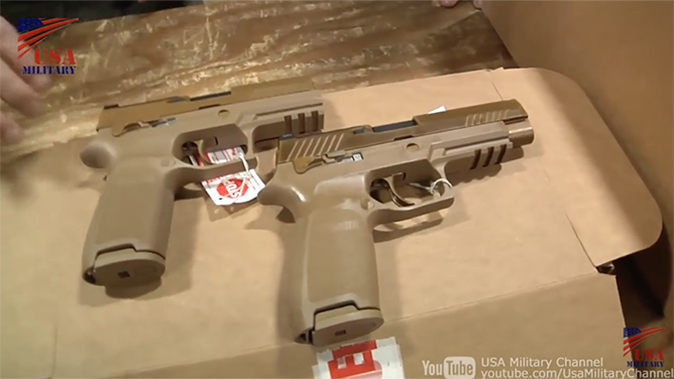 army MHS m17 pistol unboxed