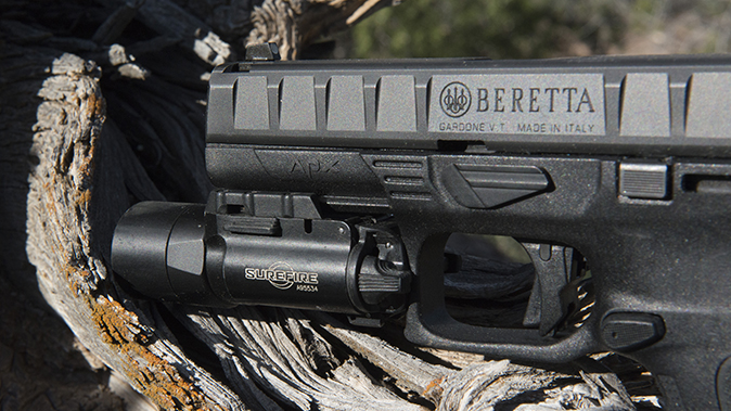 Beretta APX pistol light rail