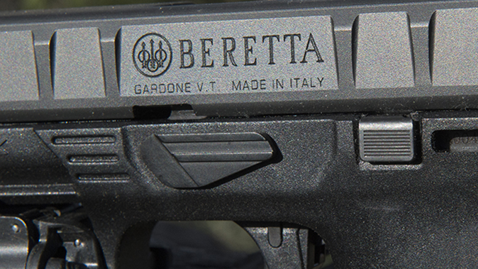 Beretta APX pistol takedown slide
