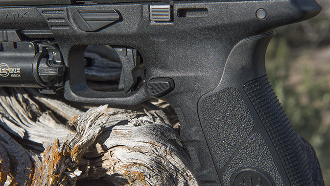 Beretta APX pistol trigger and mag release