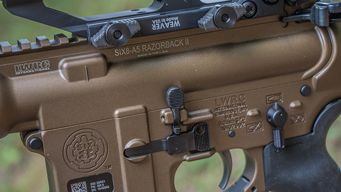LWRCI SIX8-A5 Razorback II rifle controls
