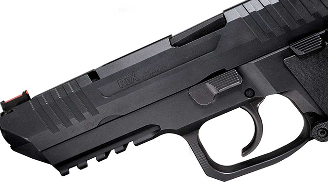Arex Rex Alpha pistol slide and trigger