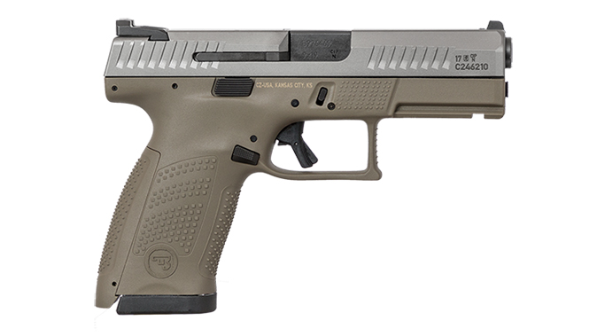 cz p-10 c FDE White Nitride pistol right profile
