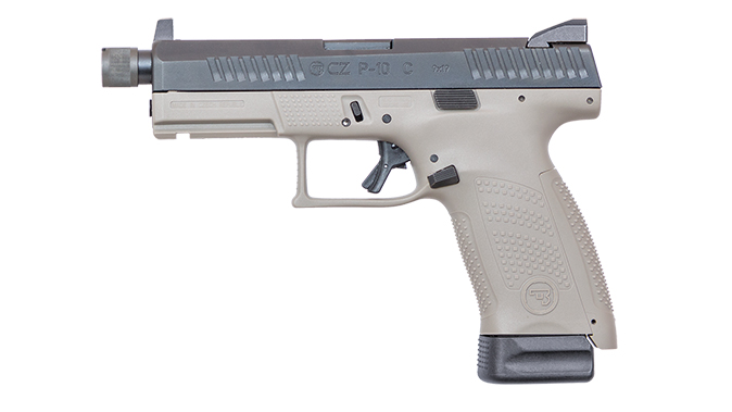 CZ P-10 C Urban Grey Suppressor Ready pistol left profile