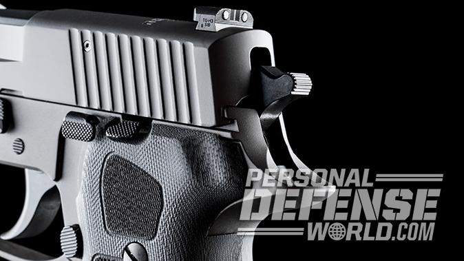 Sig Sauer P220 Legion 10mm pistol rear sight