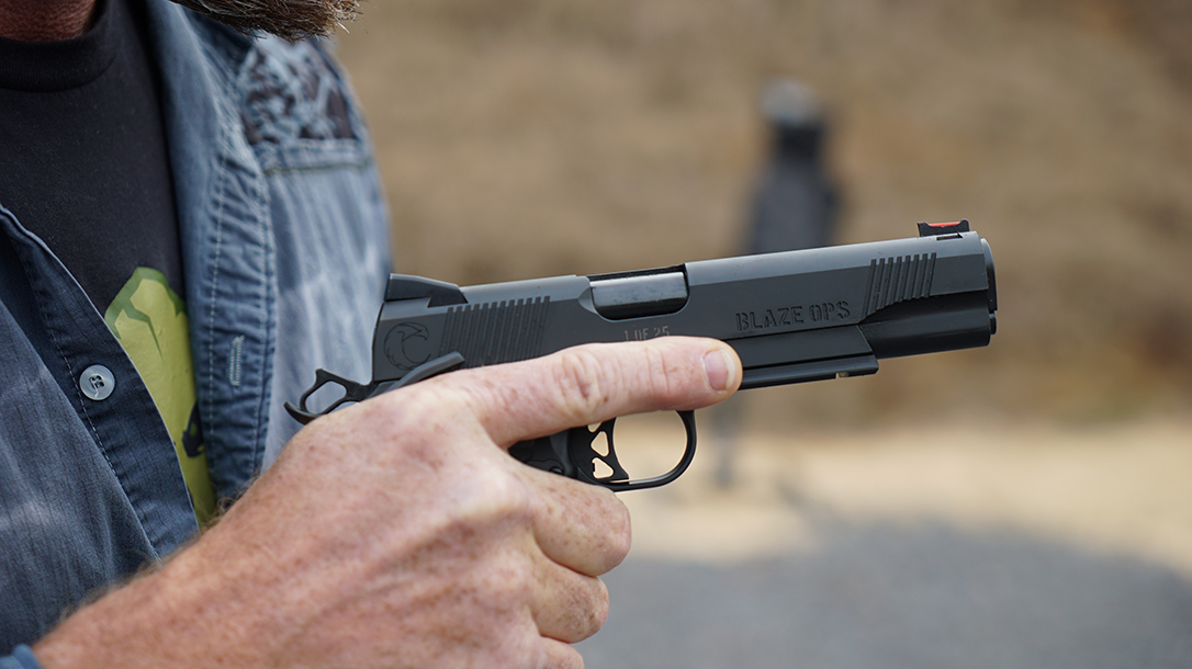 Pat McNamara Carolina Arms Group Blaze Ops 1911 Pistol trigger