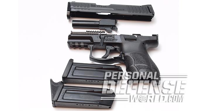 HK VP9SK pistol disassembled