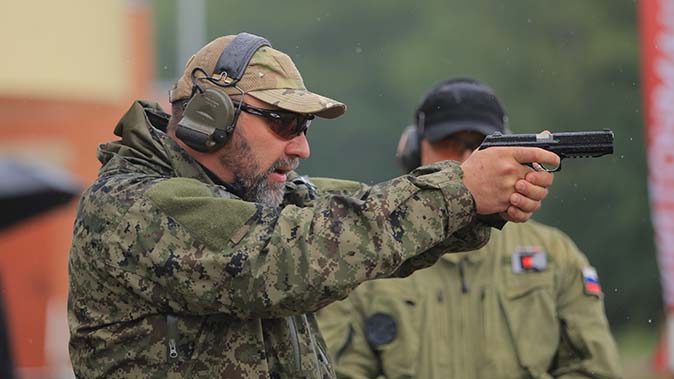 kalashnikov pl-14 handgun shooting