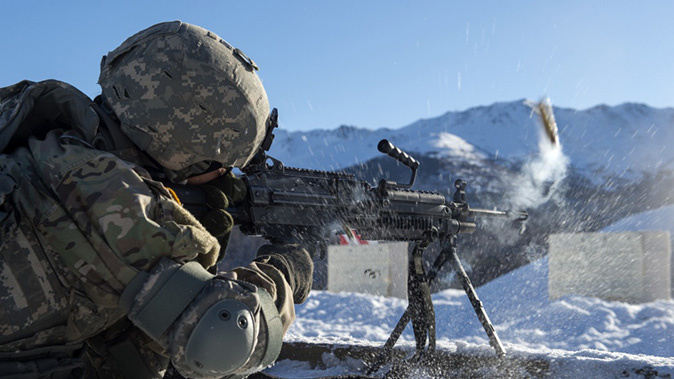 army Next Generation Squad Automatic Rifle m249 firing
