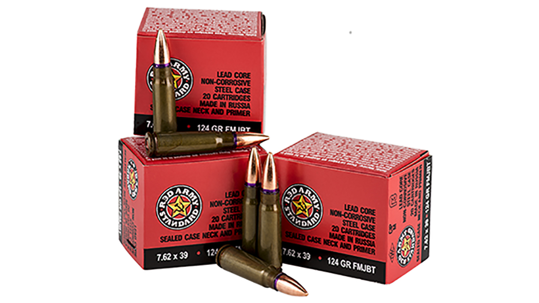century arms red army standard AK ammunition bullets and boxes