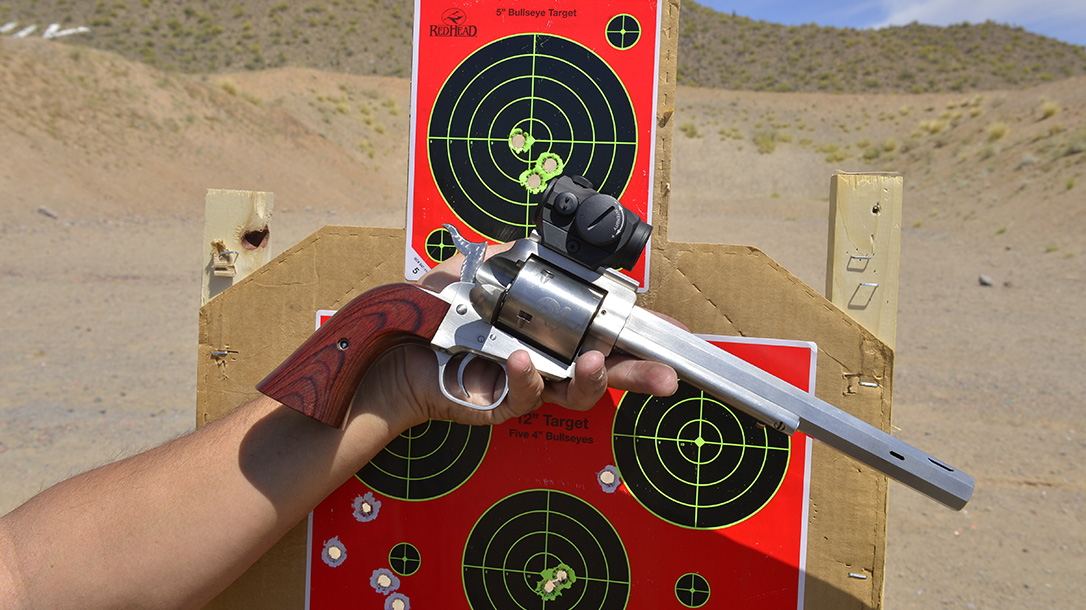 Freedom Arms Model 83 Premier Grade Stalker revolver target