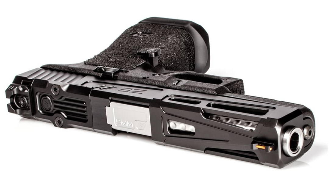 zev Enhanced Prize Fighter pistol slide side view