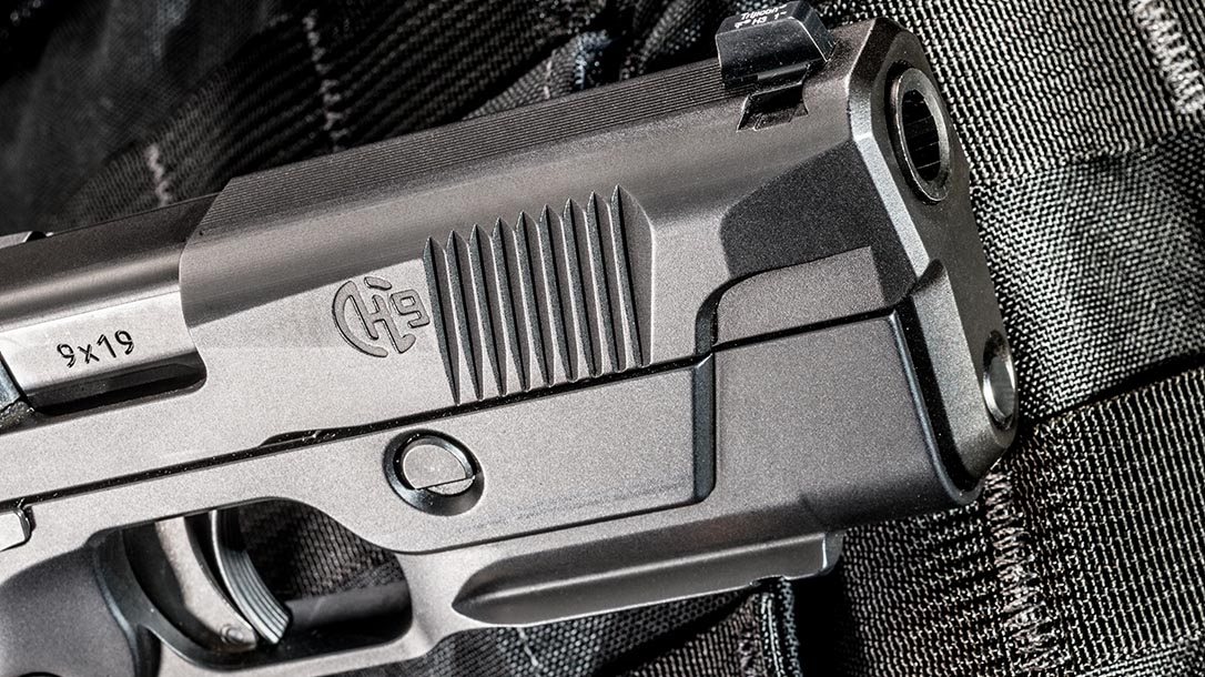 Hudson H9 pistol slide serrations rail