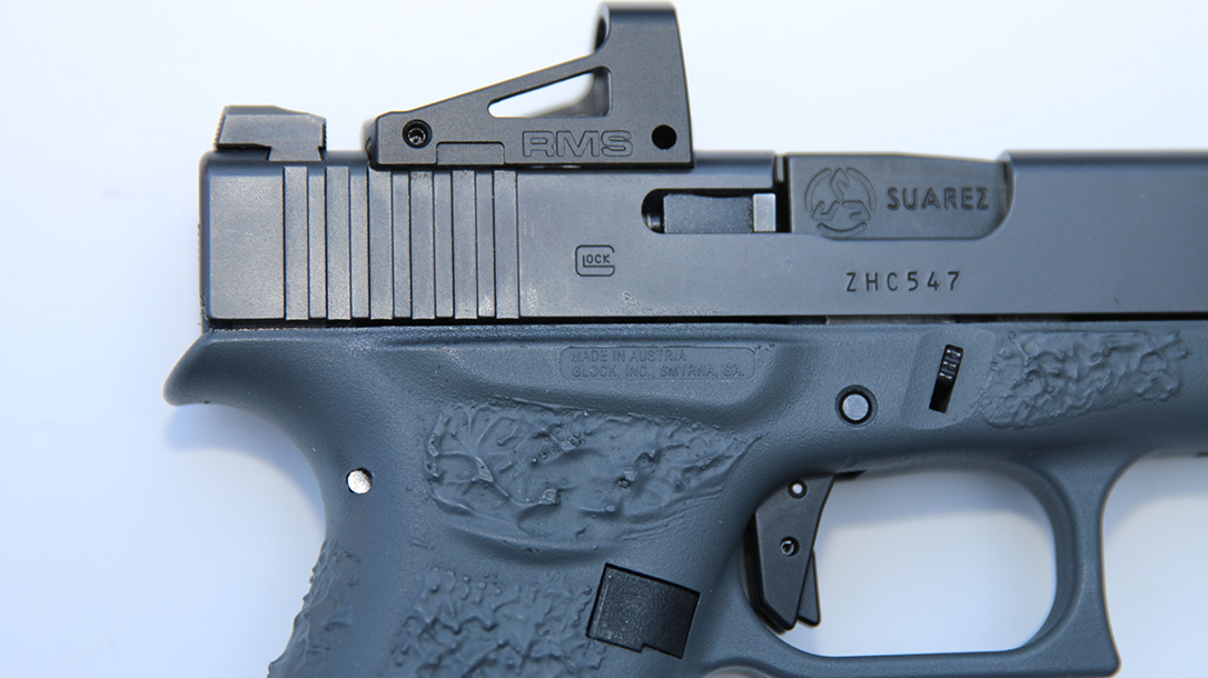 Suarez Guttersnipe Glock 43 pistol shield rms sight