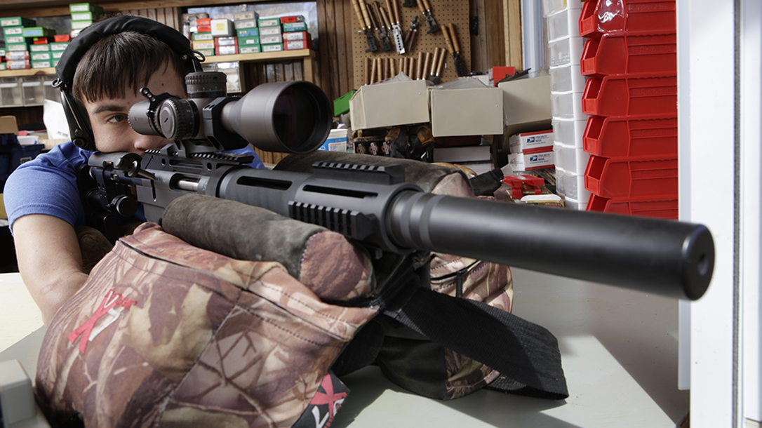 hunter cayll McMillan Alias CS5-T rifle aiming