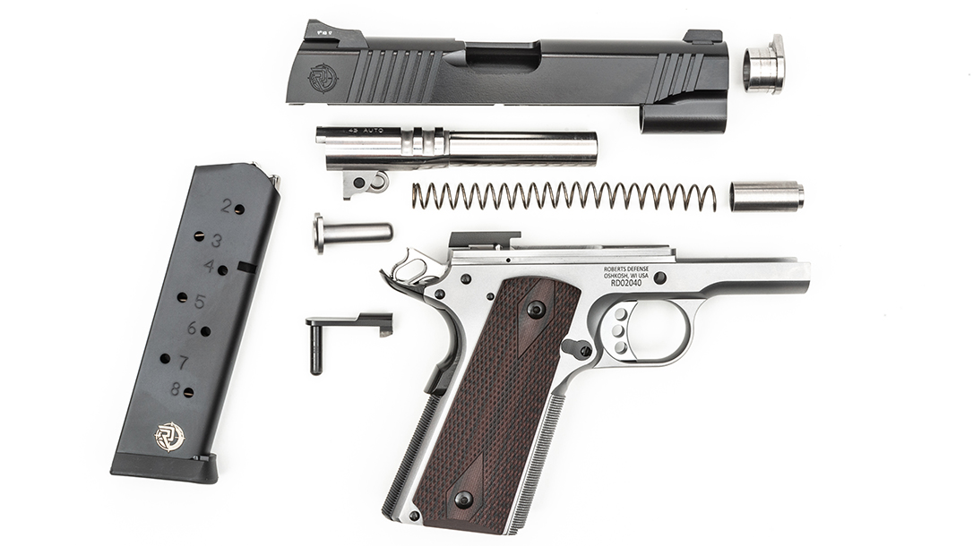 Roberts Defense SuperGrade 2-Tone pistol disassembled