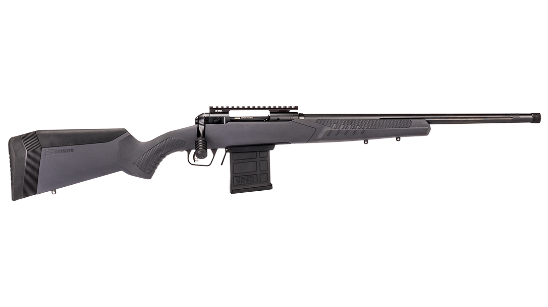Savage Arms model 110 tactical rifle gray right profile