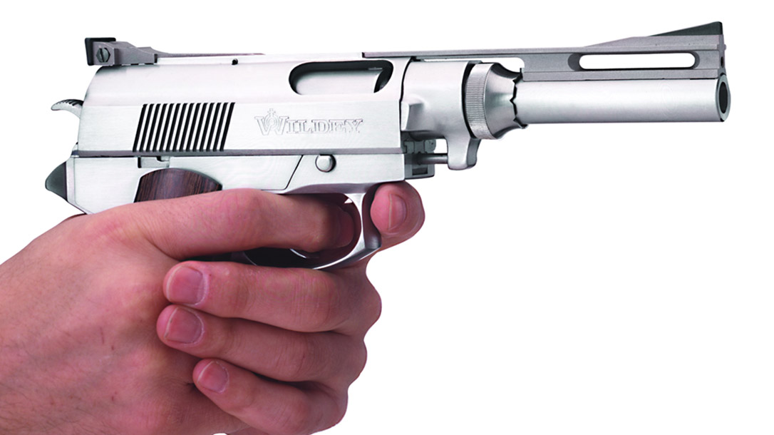 Wildey Survivor pistol pistol grip