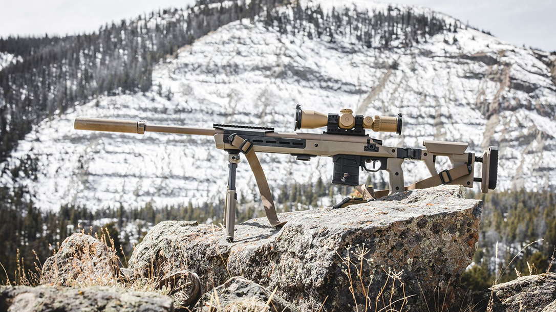 Magpul Pro 700 rifle chassis left profile