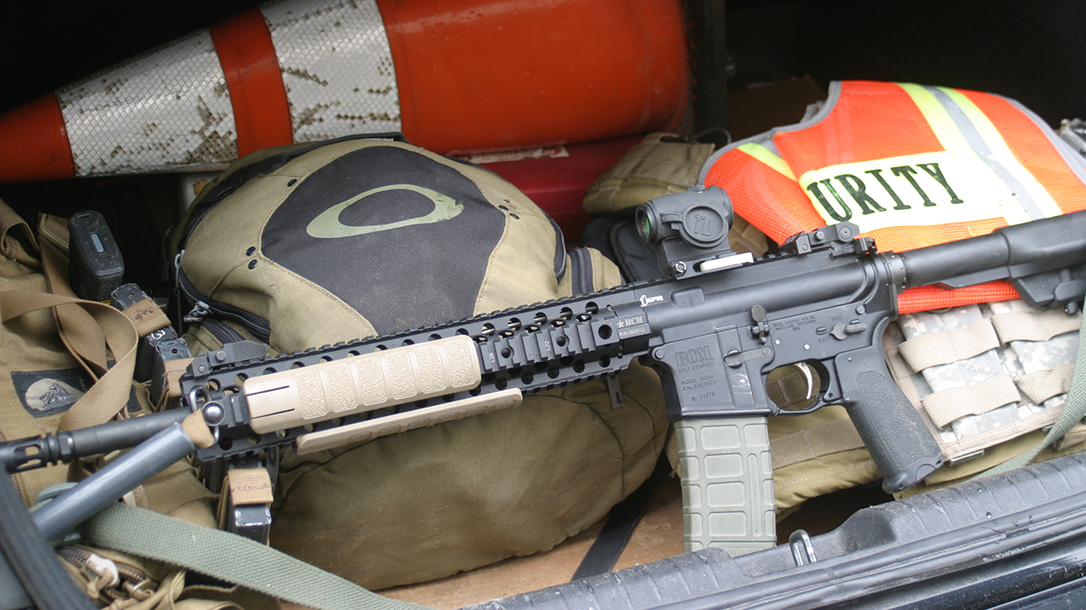 bug out bag, AR-15, rifle. security
