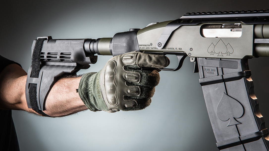Black Aces Tactical DT Shotgun, 12-gauge shotgun, grip