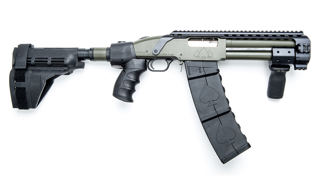 Black Aces Tactical DT Shotgun, 12-gauge shotgun, profile right
