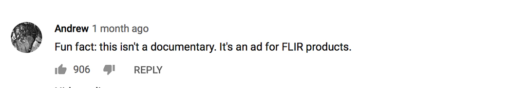 FLIR identiFINDER R440 YouTube comment